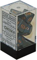 Opaque Dark Grey / Copper 7 Dice Set - CHX25420