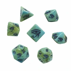 Black Oak Dice Set - Eye of Horus