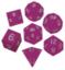 Metallic Dice 16mm Poly Pink Metal 7ct Set