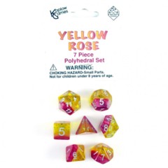 7 Piece Polyhedral Set - Yellow Rose