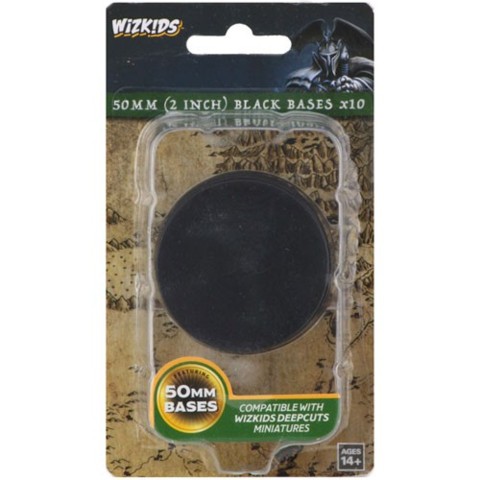 50mm (2 Inch) Black Bases x10
