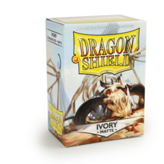 Matte Ivory - Standard Boxed Sleeves (Dragon Shield) - 100 ct