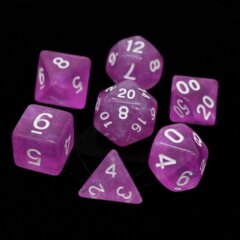 RPG Dice Set - Sakura w/ White