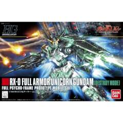 HGUC178 - RX-0 Full Armor Unicorn Gundam (Destroy Mode): Full Psycho-Frame Prototype Mobile Suit