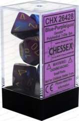 Gemini Blue-Purple / Gold 7 Dice Set - CHX26428