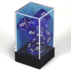 Translucent Blue/White 7 Dice Set - CHX23076