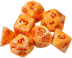 Festive Sunburst / Red 7 Dice Set - CHX27453