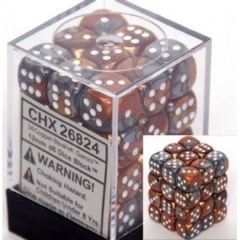 Gemini Copper Steel / White 36 - Die Set (Chessex) - CHX26824
