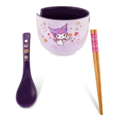 Sanrio - Kuromi 20oz Ramen Bowl W/ Chopsticks & Spoon