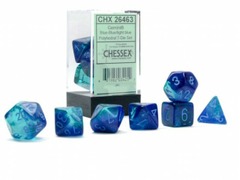 CHX26463 - Chessex Dice - Gemini Blue/Light Blue Plyhedral 7-Die Set