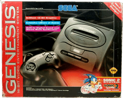 Sega Genesis Model 2 With Sonic 2 / Original Box
