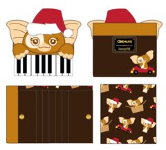 Gizmo Holiday Cosplay w/ Removable Hat (Flap Wallet) - Gremlins Loungefly