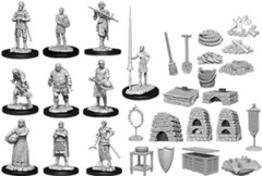 Wizkids Deep Cuts Unpainted Miniatures: Townspeople - Castle II