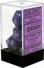 Purple - White - Opaque Dice Set - CHX25407