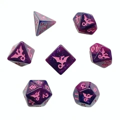 Black Oak Dice Set - Swirl Dragon Faerie