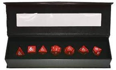 Ultra Pro - Dungeons and Dragons - Heavy Metal Red and White RPG Dice Set