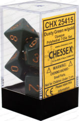 Dusty Green - Copper - Opaque  Dice (Chessex) - CHX25415