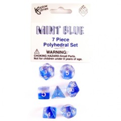 7 Piece Polyhedral Set - Mint Blue