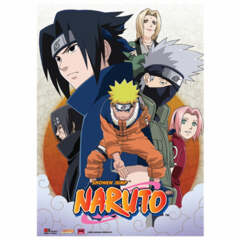 NARUTO LEAF VILLAGE GROUP WALL SCROLL