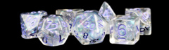 Pearl w/ Purple - 16mm Resin Dice Set