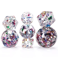 Cathedral Glass Double Dice 7pc