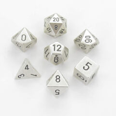 Solid Metal Silver Color Polyhedral 7-Die Set - CHX27021