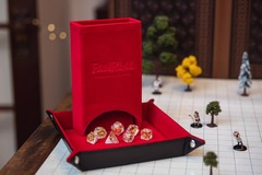 Dice Tower: Fold Up Velvet Red