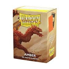 Matte Amber - Standard Boxed Sleeves (Dragon Shield) - 100 ct