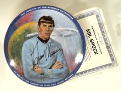 RJP083: AUTOGRAPHED: Star Trek: Plate Collection: Mr. Spock: Ernst: 8489