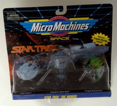 RJ0820: Star Trek: The Movies: Micro Machines: Space: 3Pack: Galoob: 65825: 1994: NIB