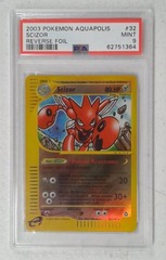 V0353: 2003: Scizor: 32/147: Aquapolis: Reverse Holo Rare: PSA: 9: Mint: 62751364