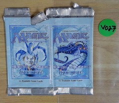 Lot of 2x EMPTY BOOSTER PACKS: Magic The Gathering: Ice Age: V0027