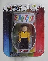 RJ1398: ERROR: Star Trek: MiniMates: Kirk Figure on Spock Card: Art Asylum: 87450: 2002