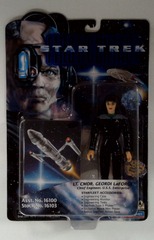 RJ0725: Star Trek: First Contact: ERROR: Lt. Commander Geordi LaForge card with Deanna Troi Figure: Playmates: 16103: 1996