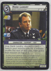 Hank Landry Sgc Commander - 1R47 - Rare