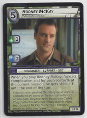 Rodney Mckay Stargate Expert - 1R76 - Rare