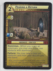 Fearing A Return - 2U233 - Uncommon