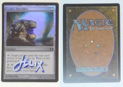 V1083: Codex Shredder - Foil: Signed/Autographed: Jason Felix: Silver/Blue