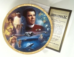 RJP108: AUTOGRAPHED: Star Trek: The Movies Plate Collection: Star Trek IV: The Voyage Home: The Hamilton Collection: 1226R