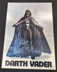 RJ0177: AUTOGRAPHED: Star Wars: Darth Vader: 1977 Factors Poster