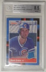 V0192: 1988 Mark Grace: 40: Donruss: Beckett: 8.5: NM-MT+: 0000966007