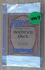 EMPTY BOOSTER PACK: Magic The Gathering: Revised: V007