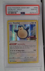 V0487: 2020: Snorlax: SWSH068: Prerelease: Holo Promo: PSA: 10: GEM MT: 62751415