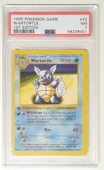 V0225: 1999: Wartortle: 1st Edition: 42/102: Base Set: PSA: 7: NM: 58238401