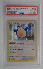 V0475: 2020: Snorlax: SWSH068: Prerelease: Holo Promo: PSA: 10: GEM MT: 62751395