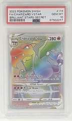 V0986: 2022: CHARIZARD VSTAR: 174/172: PSA: BRILLIANT STARS-VSTAR: 10: GEM MT: 87502247