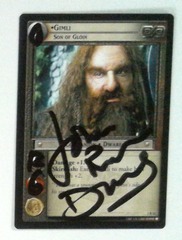 Gimli Son of Gloin: V1144: Signed/Autographed: John Rhy-Davies: Black