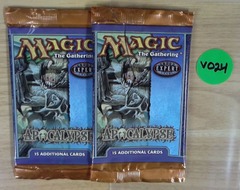 Lot of 2x EMPTY BOOSTER PACKS: Magic The Gathering: Apocalypse: V0024