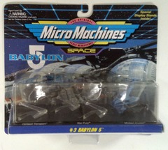 RJ0977: Star Trek: Space: Babylon 5: Collection #3: Micro Machines: 3Pack: Galoob: 65620: 1994: NIB