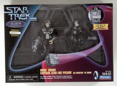 RJ0268: Star Trek: Borg Drone & Captain Jean-Luc Picard as Loctus of Borg: The Best of Both Worlds Display Environment: Playmates: 65173: 1999: NIB